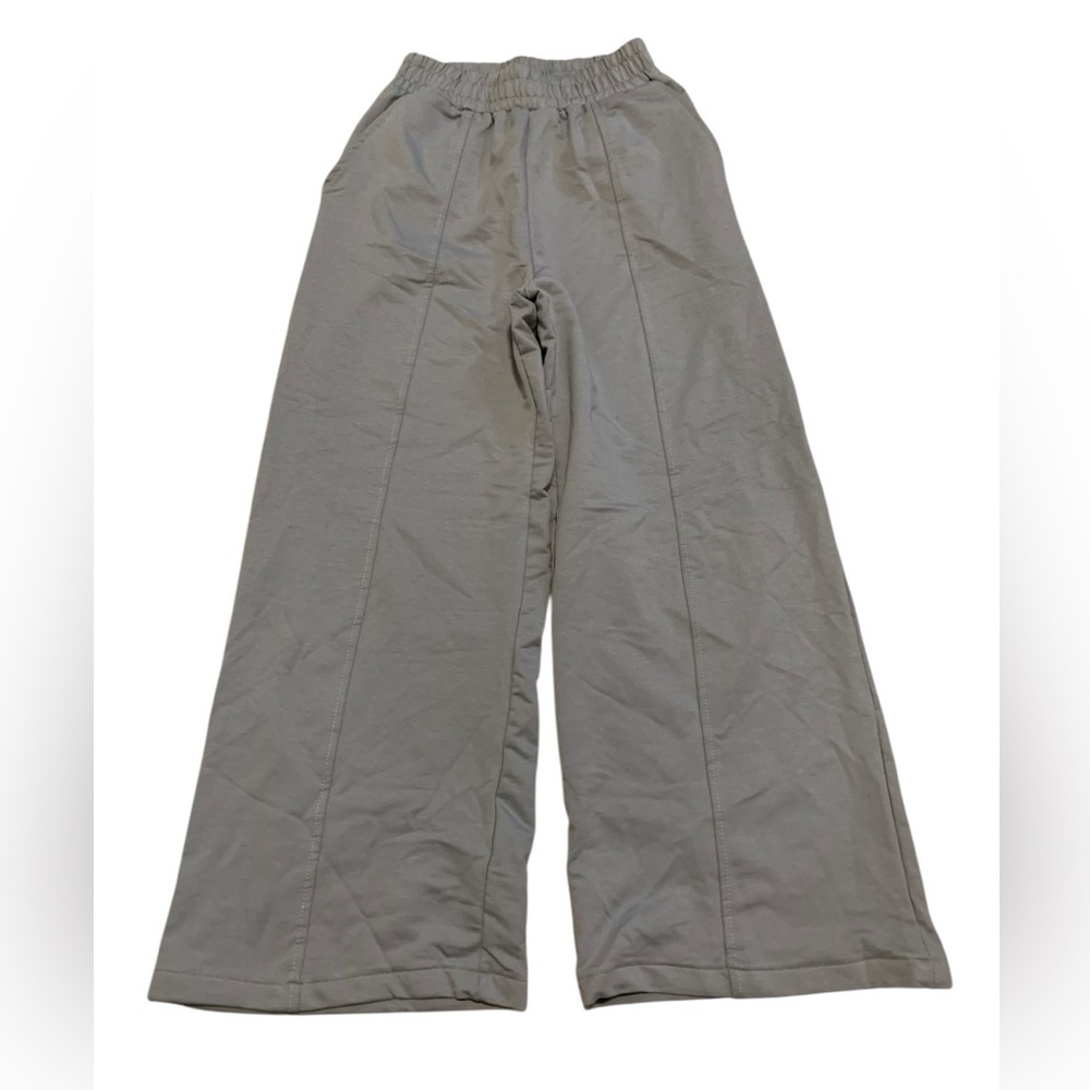 REFRESH Wide Leg Trousers Sweatpants Size S | Grey/Blue Slate